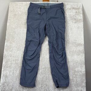 Mountain Equipment Hiking Cargo Pants Men's 36 Reg Gray Nylon Belted Outdoor